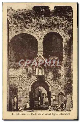 Cartes postales Dinan Porte du Jerzual cote interieur Cote interieure