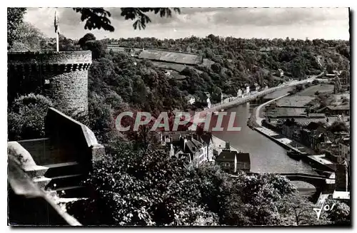 Moderne Karte Dinan L'avancee de la Tour Ste Catherine et le vieux pont sur la Rance