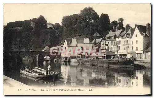 Cartes postales Dinan La Rance et le Bateau de Saint Malo