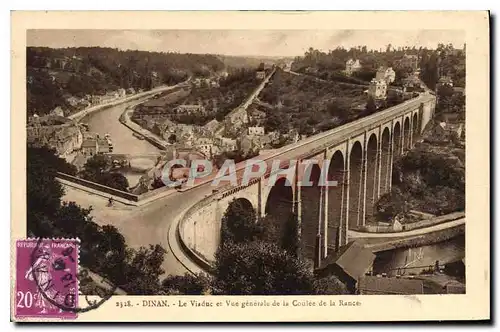 Cartes postales Dinan Le Viaduc et Vue generale de la Coulee de la Rance