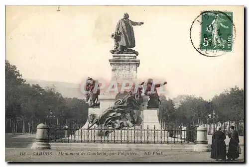 Cartes postales Cahors Monument de Gambetta par Falguire