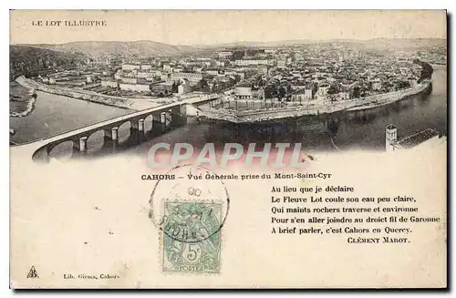 Cartes postales Cahors Vue Generale prise du Mont Saint Cyr