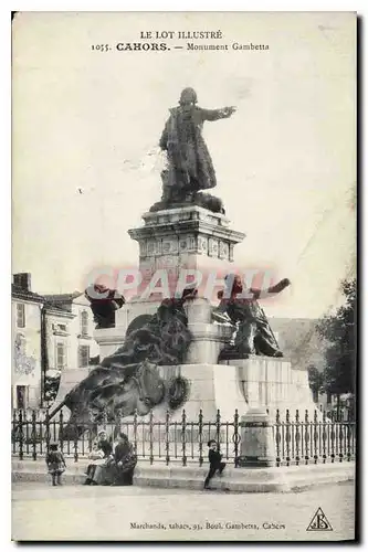 Ansichtskarte AK Cahors Monument Gambetta