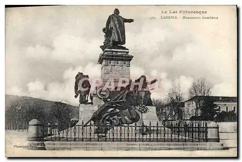 Ansichtskarte AK Cahors Monument Gambetta