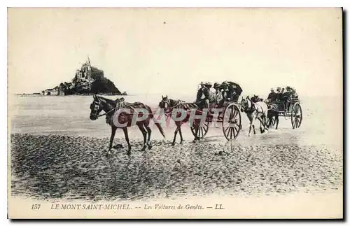 Cartes postales Le Mont Saint Michel Les Voitures de Genets