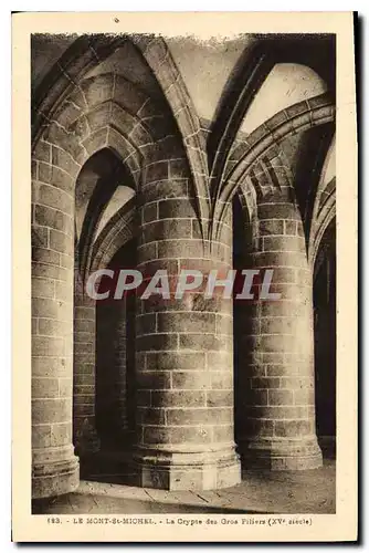 Cartes postales Le Mont Saint Michel La Crypte des Gros Filiers