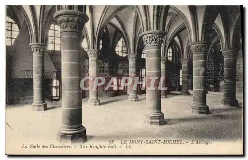 Ansichtskarte AK Le Mont Saint Michel L'Abbaye La Salle des Chevaliers