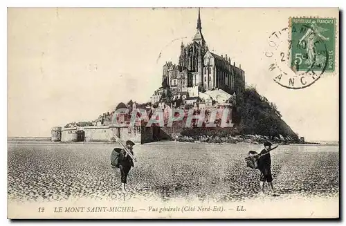 Cartes postales Le Mont Saint Michel Vue generale Pecheurs Peche