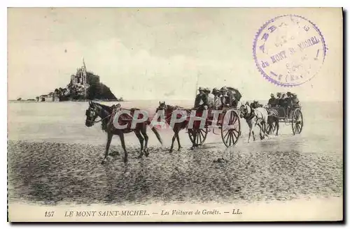 Ansichtskarte AK Le Mont Saint Michel Les Voitures de Genets