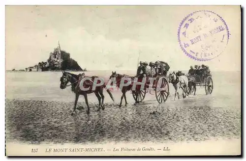 Cartes postales Le Mont Saint Michel Les Voitures de Genets
