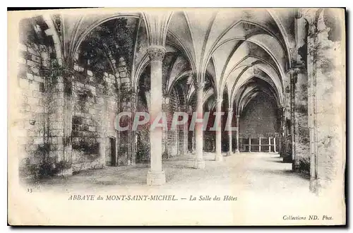 Ansichtskarte AK Abbaye du Mont Daint Michel La Salle des Hotes