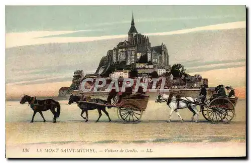 Ansichtskarte AK Le Mont Saint Michel Voiture de Genets