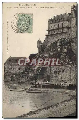 Cartes postales Mont Saint Michel Le Port et le Musee