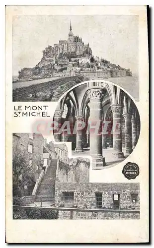 Cartes postales Le Mont St Michel Chocolat Menier
