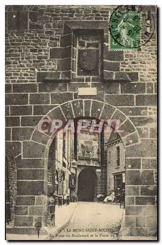 Cartes postales Le Mont Saint Michel La Porte du Boulevard et la Porte du Roi