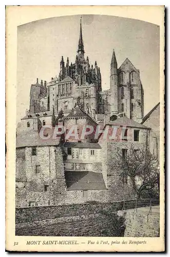 Ansichtskarte AK Mont Saint Michel Vue a l'est prise des Remparts