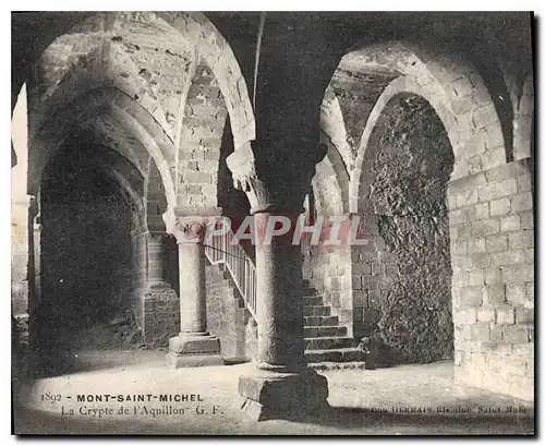 Ansichtskarte AK Mont Saint Michel La Crypte de l'Aquillon