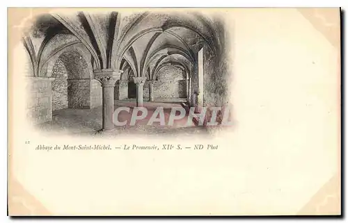 Cartes postales Abbaye du Mont Saint Michel Le Promenoir XII