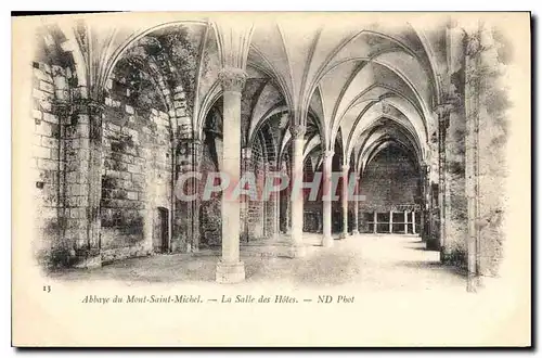 Cartes postales Abbaye du Mont Saint Michel La Salle des Hotes