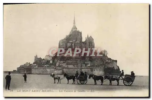 Ansichtskarte AK Le Mont Saint Michel Les Voitures de Genets