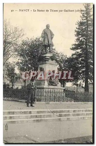 Cartes postales Nancy La Statue de Thiers par Guilbert