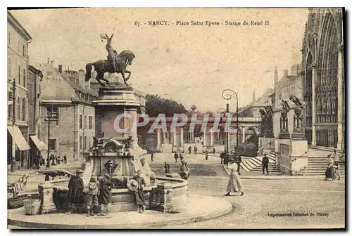 Cartes postales Nancy Place Saint Epevre Statue de Renee II