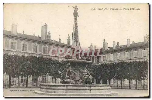 Cartes postales Nancy Fontaine et Place d'Alliance