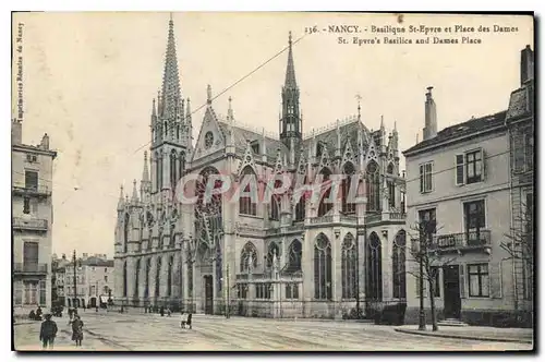 Cartes postales Nancy Basilique St Epvre et Place des Dames