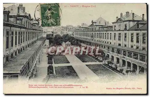 Cartes postales Nancy Hospice Civil