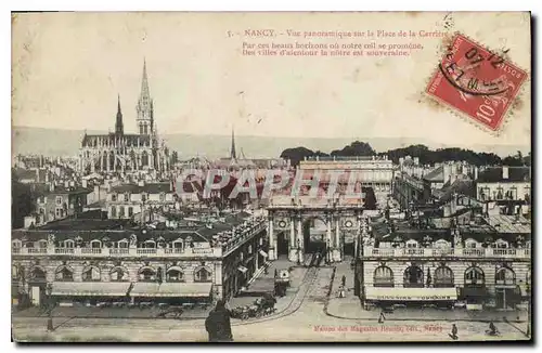 Cartes postales Nancy Vue panoramique sur la Place de la Carriere