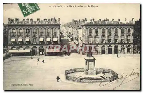 Cartes postales Nancy La Place Stanislas vers le Theatre