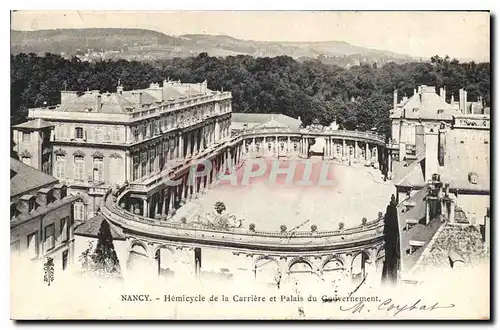 Ansichtskarte AK Nancy Hemicycle de la Carriere et Palais du Gouvernement