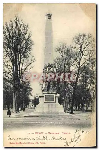 Cartes postales Nancy Monument Carnot