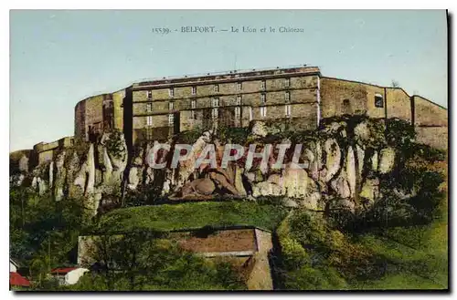 Cartes postales Belfort Le Lion et le Chateau