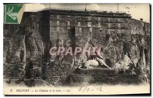 Cartes postales Belfort Le Chateau et le Lion