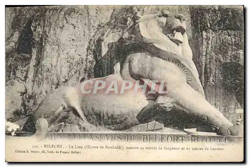 Ansichtskarte AK Belfort Le lion Euvre de Barthold