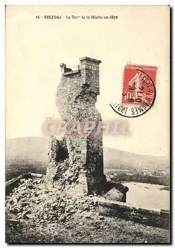 Cartes postales Belfort La tour de la Miotte en 1870