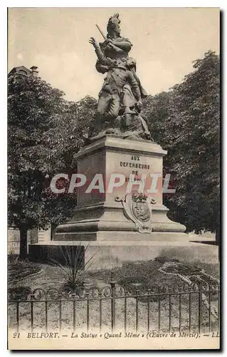 Cartes postales Belfort La Statue Quand Meme