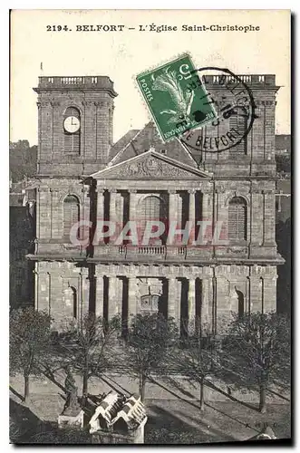 Cartes postales Belfort L'Eglise Saint Cristophe