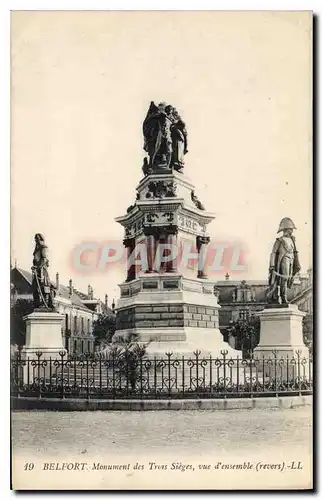Cartes postales Belfort Monument des Trois Sieges vue d'ensemble