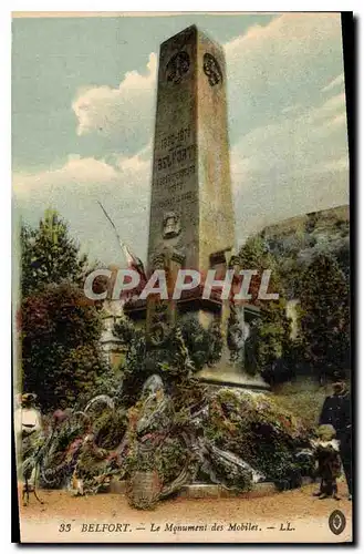 Cartes postales Belfort Le Monument des Mobiles