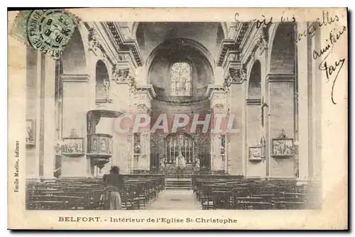 Ansichtskarte AK Belfort Interieur de l'Eglise St Christophe