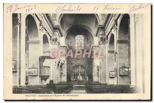 Cartes postales Belfort Interieur de l'Eglise St Christophe