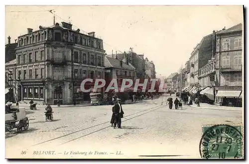 Ansichtskarte AK Belfort Le Faubourg de France Banque