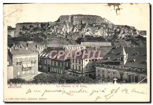 Cartes postales Belfort Le chateau et le Lion