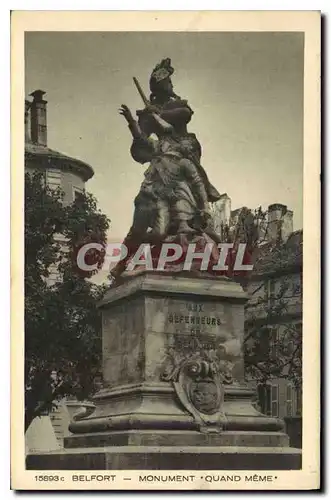 Cartes postales Belfort Monument Quand Meme