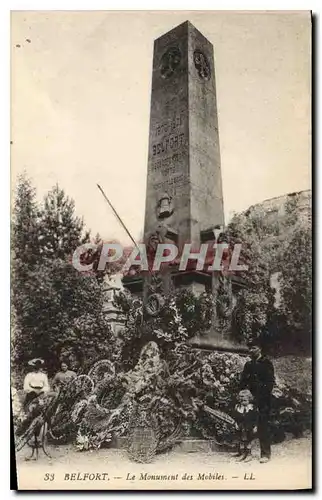 Ansichtskarte AK Belfort Le Monument des Mobiles