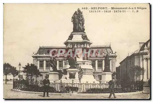 Cartes postales Belfort Monument des 3 Sieges