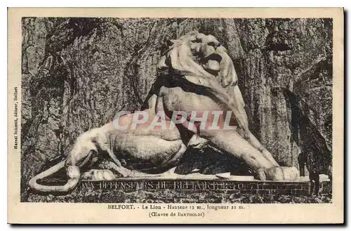 Cartes postales Belfort Le Lion Oeuvre de Bartholdi