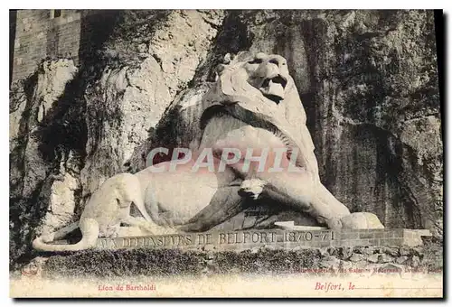 Cartes postales Lion de Bartholdi Belfort